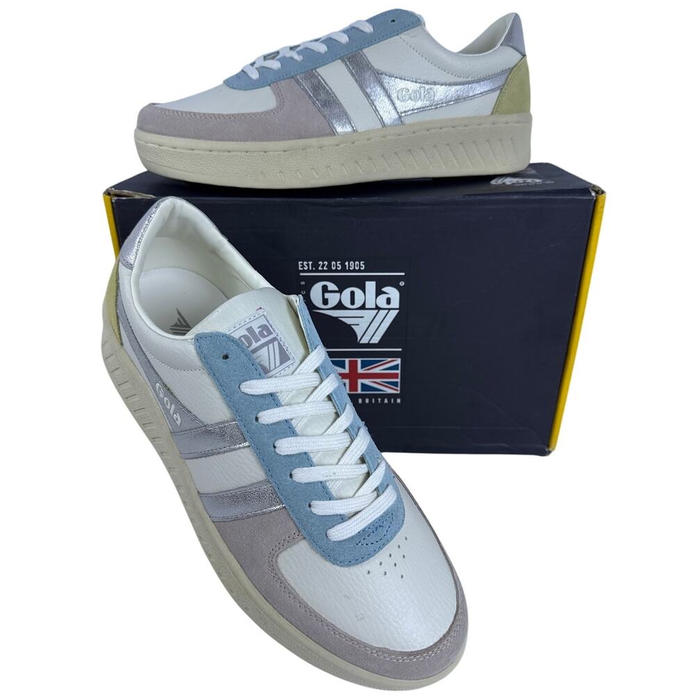 Gola Grandslam Quadrant Casual‎ Sneaker Women's 10 Leather Suede Blossom Lemon